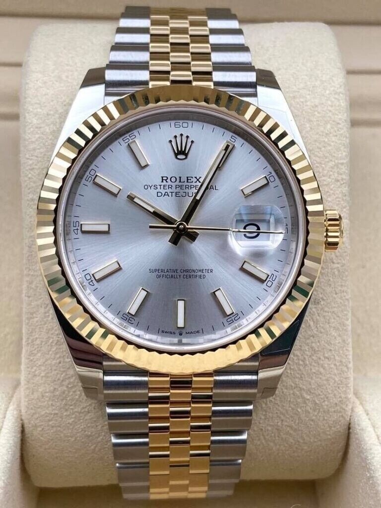 Rolex Datejust 41mm Fluted Silver Dial Two Tone Jubilee Bracelet 126333 Box & Papers 2024