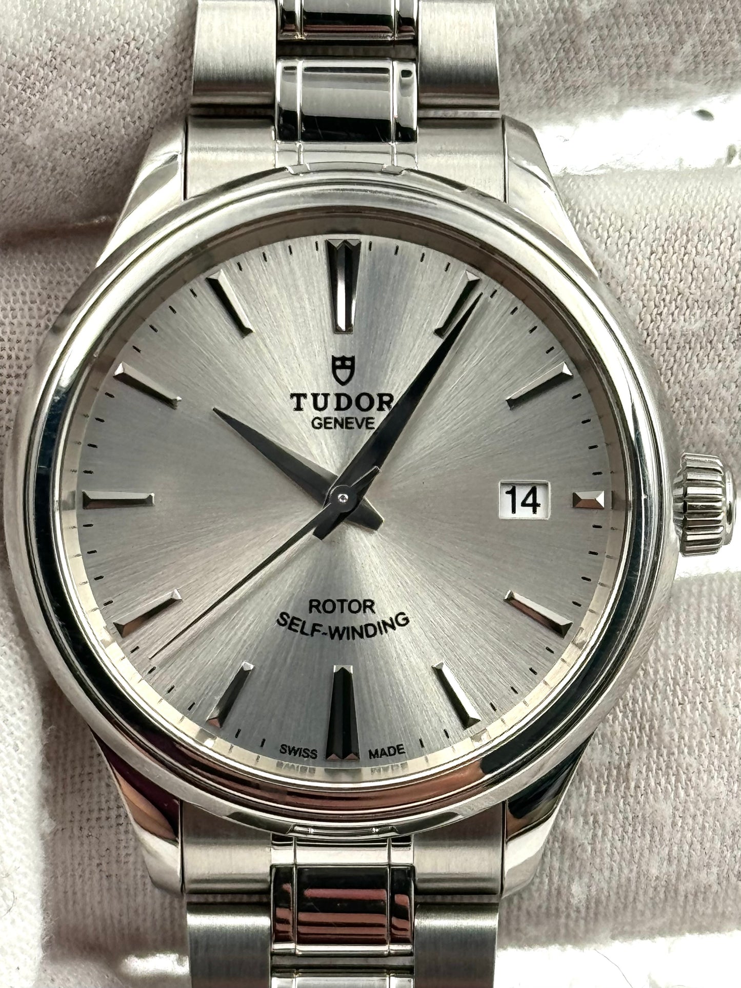Tudor Style 38mm Silver Dial Watch Only