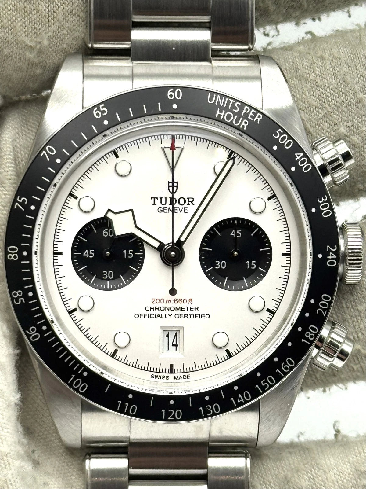 Tudor Black Bay Chronograph 41mm White Dial 79360N Box & Papers 