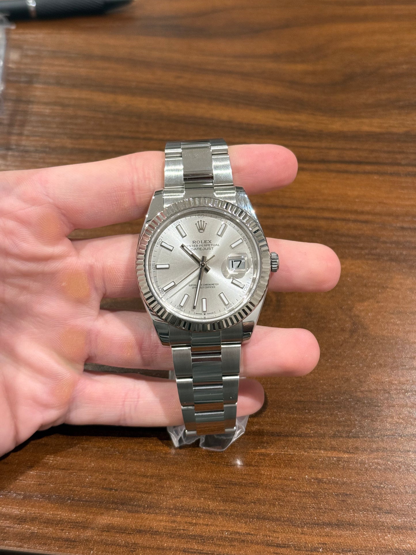 Rolex Datejust 41mm Silver Index Dial Oyster Bracelet 126334 Box & Papers 2020