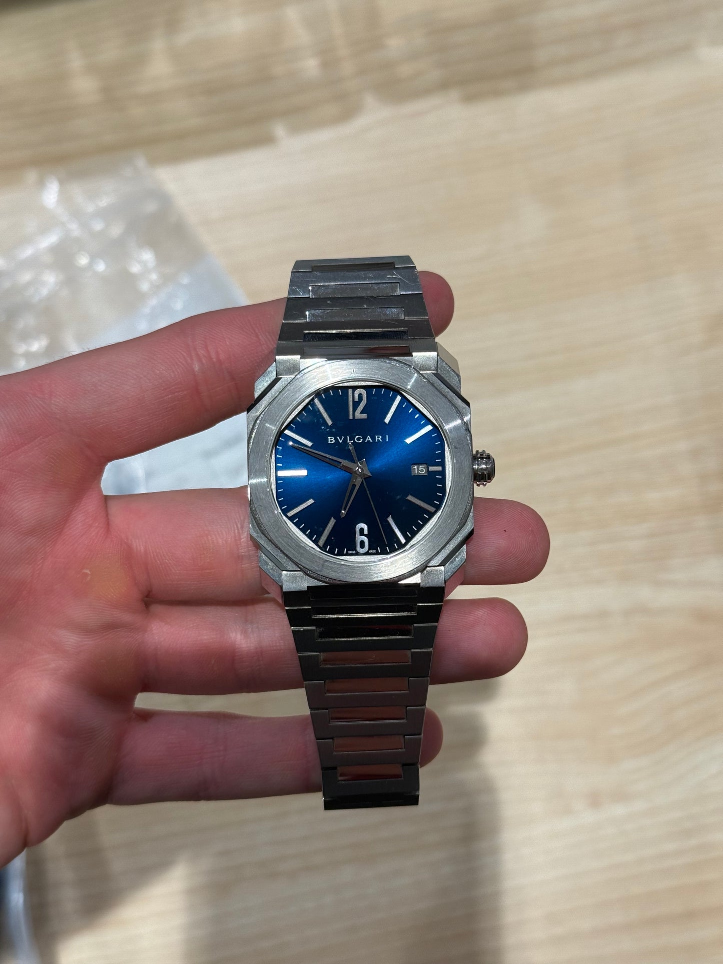 Bulgari Octo Solotempo Blue Dial BG038S Watch Only