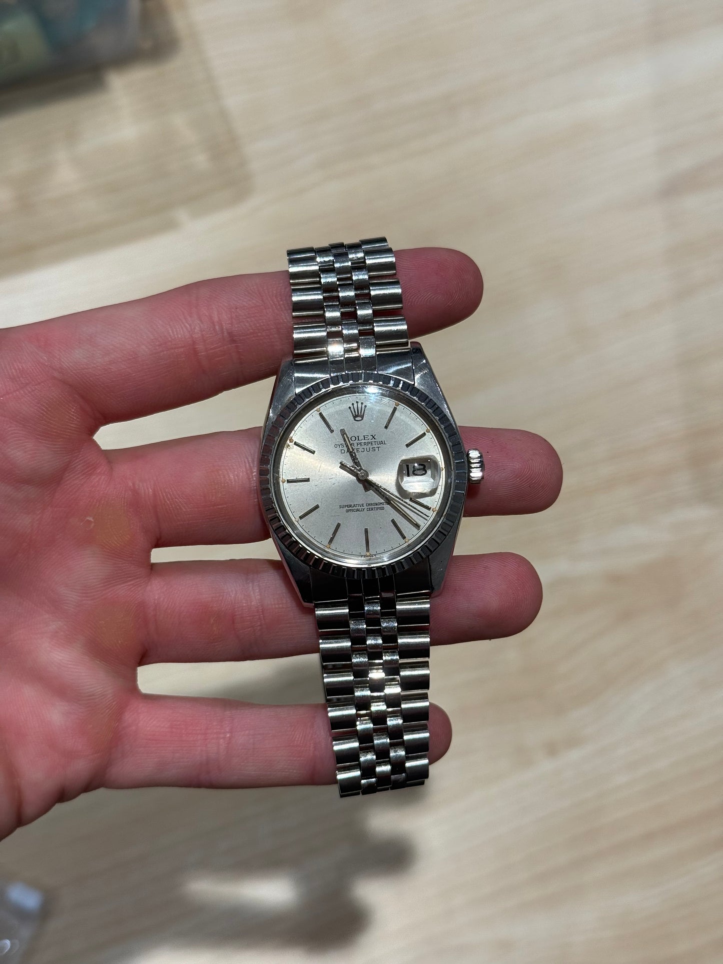 Rolex Datejust 36mm Silver Dial Jubilee Bracelet 16030 Watch Only