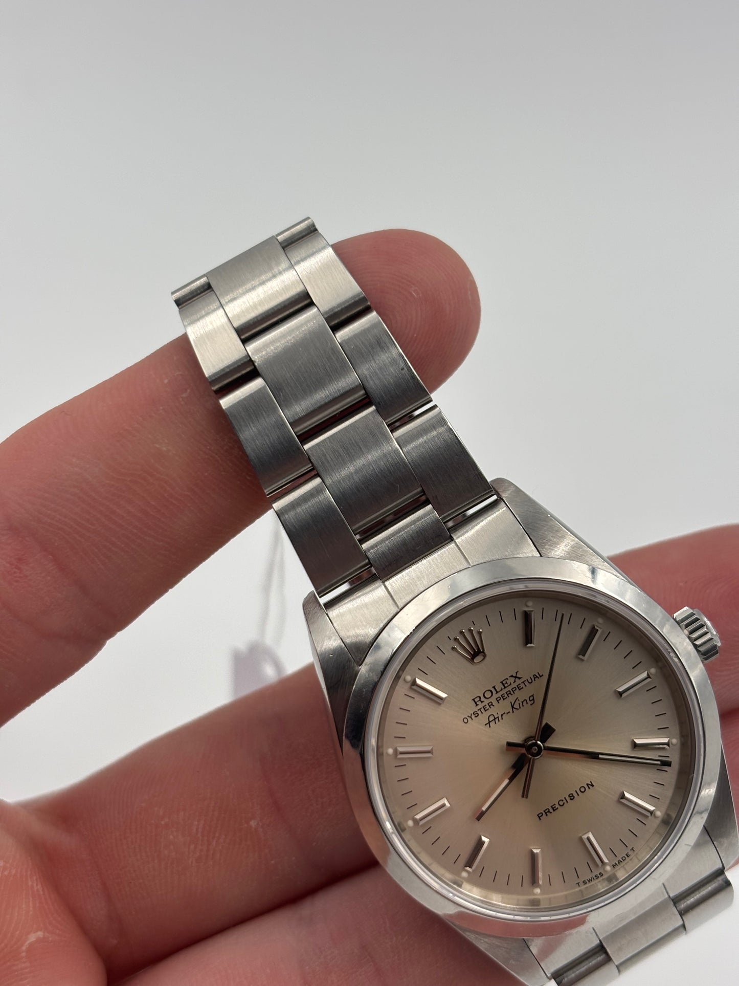 Rolex Airking 34mm Silver Dial Oyster Bracelet 14000
