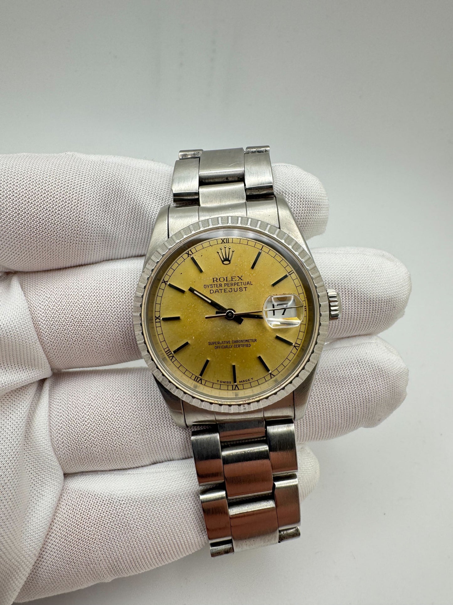 Rolex Datejust 36mm Silver Index Dial Oyster Bracelet Watch Only