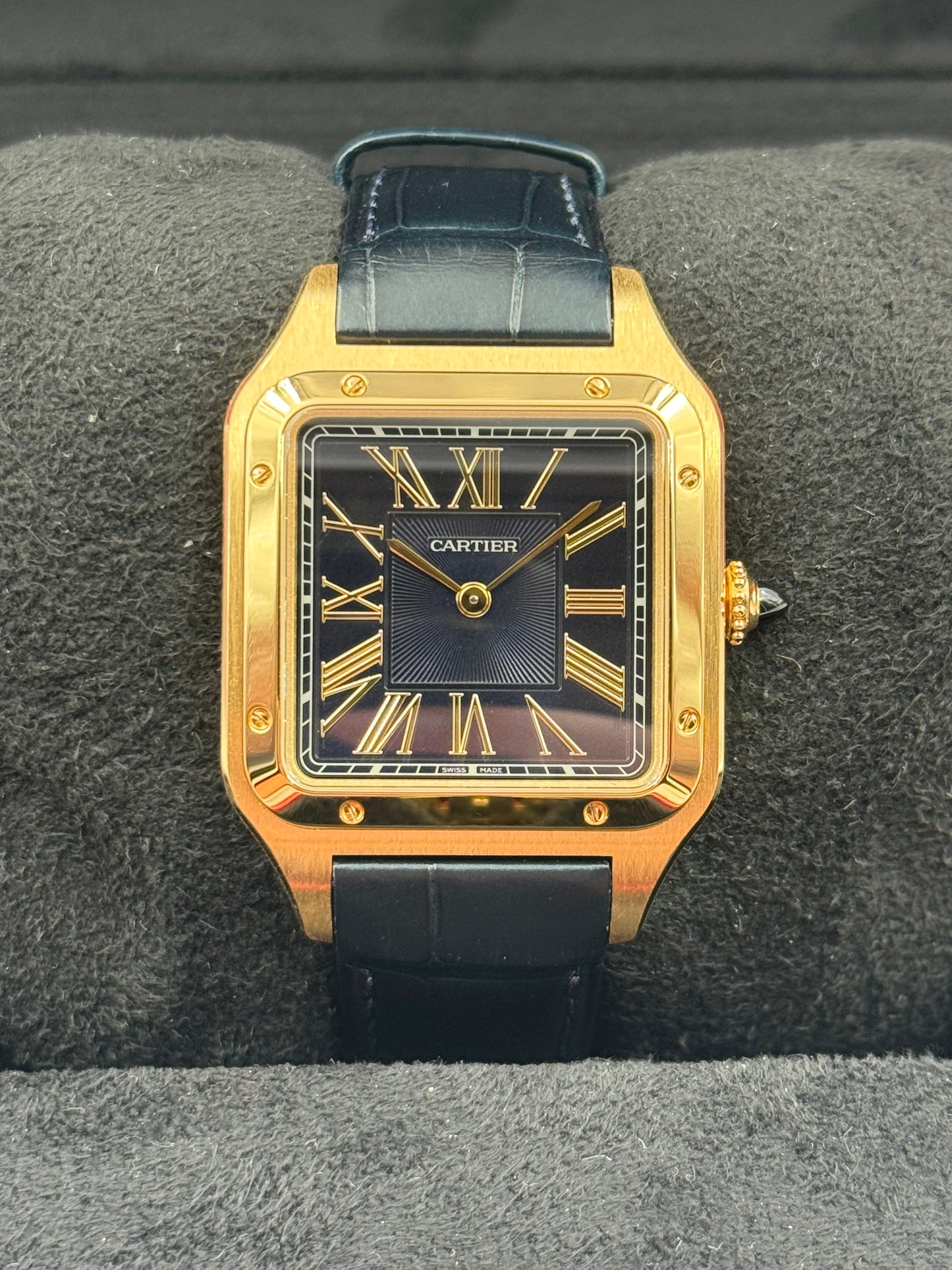 Cartier Santos Dumont 31.4mm Blue Dial Yellow Gold WGSA0115 Unworn 2025