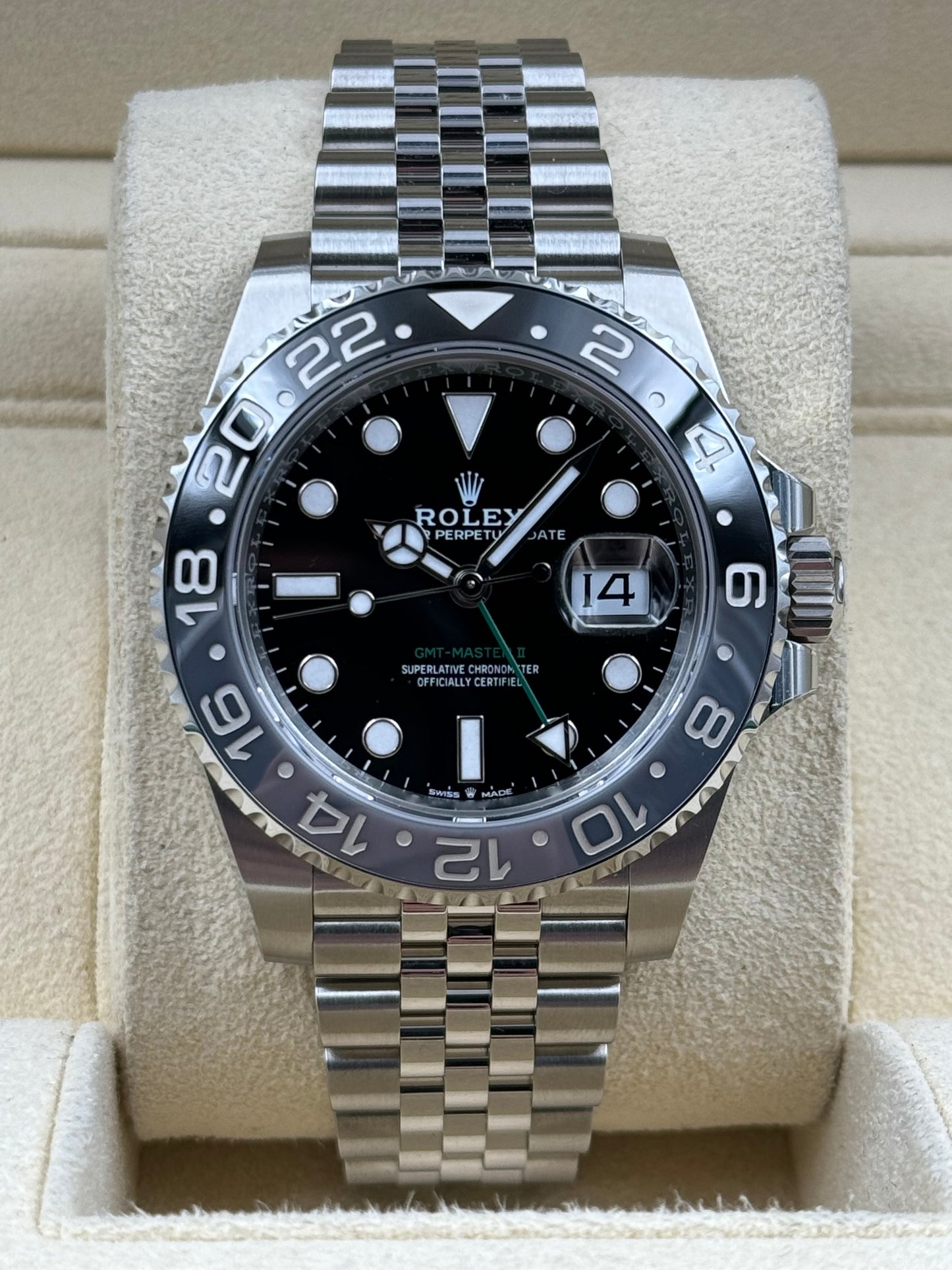 Rolex GMT-Master II Bruce Wayne Jubilee Bracelet 126710GRNR Box & Papers 2024