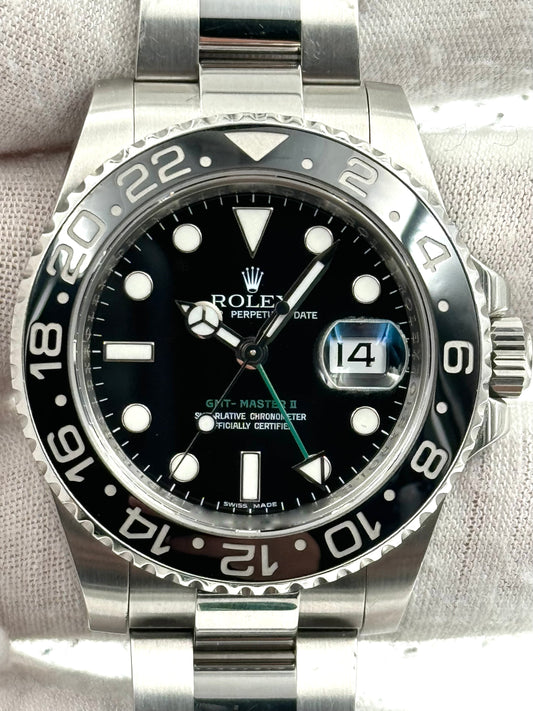 Rolex GMT-Master II Black Dial 116710LN Box & Papers 2008
