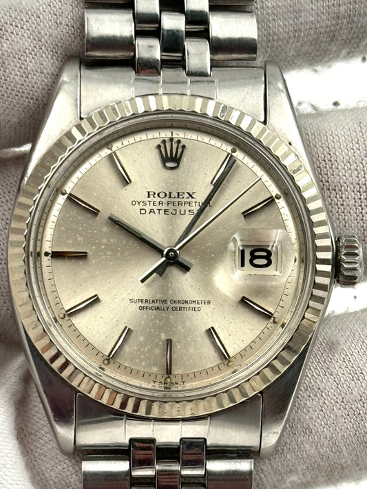 Rolex Datejust 36mm Silver Index Dial Jubilee Bracelet 1601 Watch Only