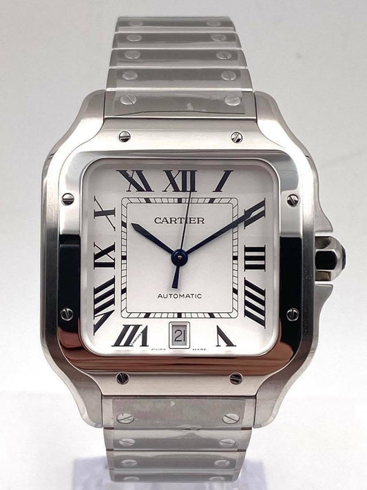 Cartier Santos De Cartier 39.8mm White Dial Large Size WSSA0018 Unworn 2025