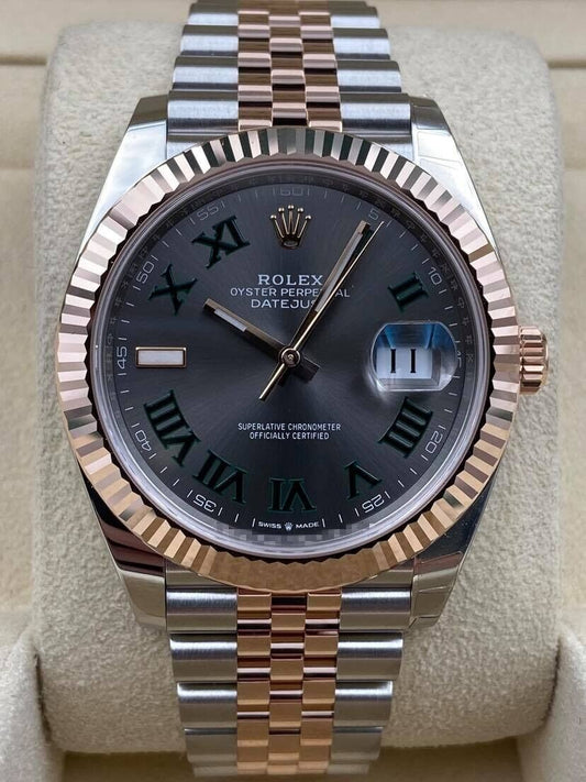 Rolex Datejust 41mm Fluted Wimbledon Dial Two Tone Jubilee Bracelet 126331 Box & Papers 2024