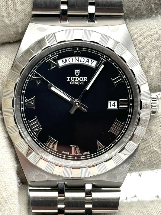 Tudor Royal 41mm Black Roman Dial Stainless Steel Bracelet 28600 Box & Papers 2025