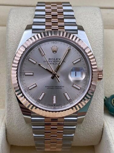 Rolex Datejust 41mm Fluted Sundust Dial Two Tone Jubilee Bracelet 126331 Box & Papers 2024