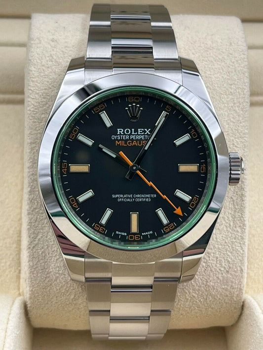Rolex Milgauss 40mm Black Dial 116400GV Box & Papers 2022