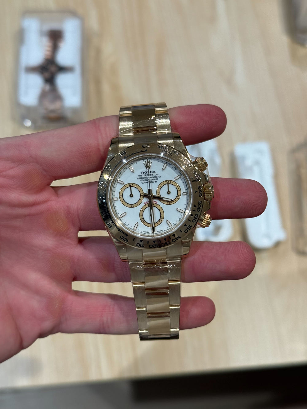 Rolex Daytona 40mm White Dial Yellow Gold 126508 Box & Papers 2024
