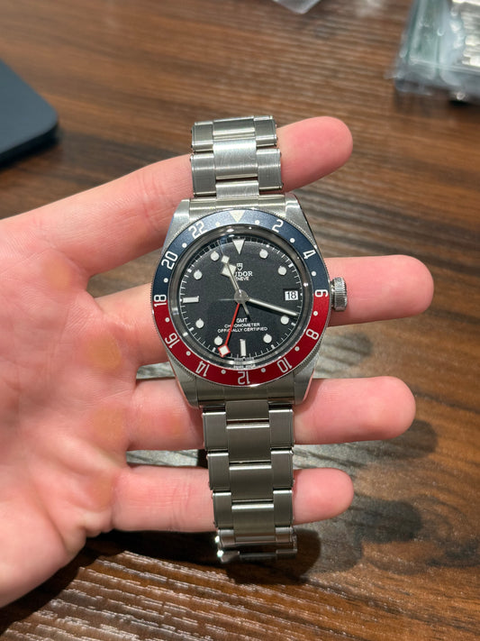 Tudor Black Bay GMT Pepsi Black Dial Stainless Steel Bracelet Box & Papers 2024