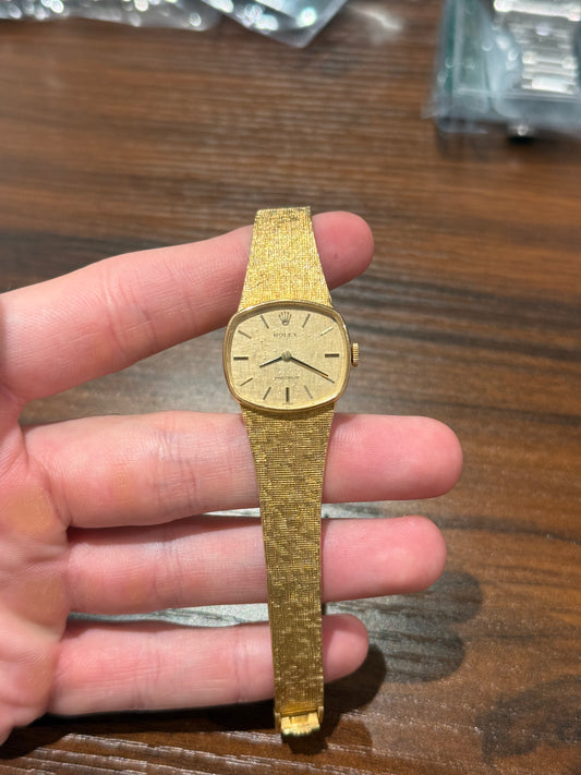 Rolex Orchid 22mm Yellow Gold Mesh Bracelet Watch Only
