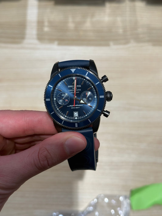 Breitling Superocean Heritage Blue/Black M23370 Box & Papers Open Card