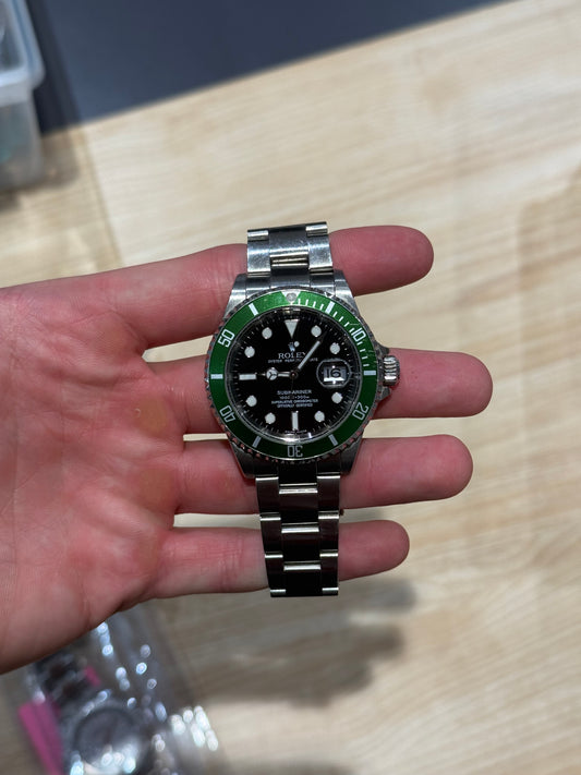 Rolex Submariner Date Kermit Flat 4 16610 Watch Only