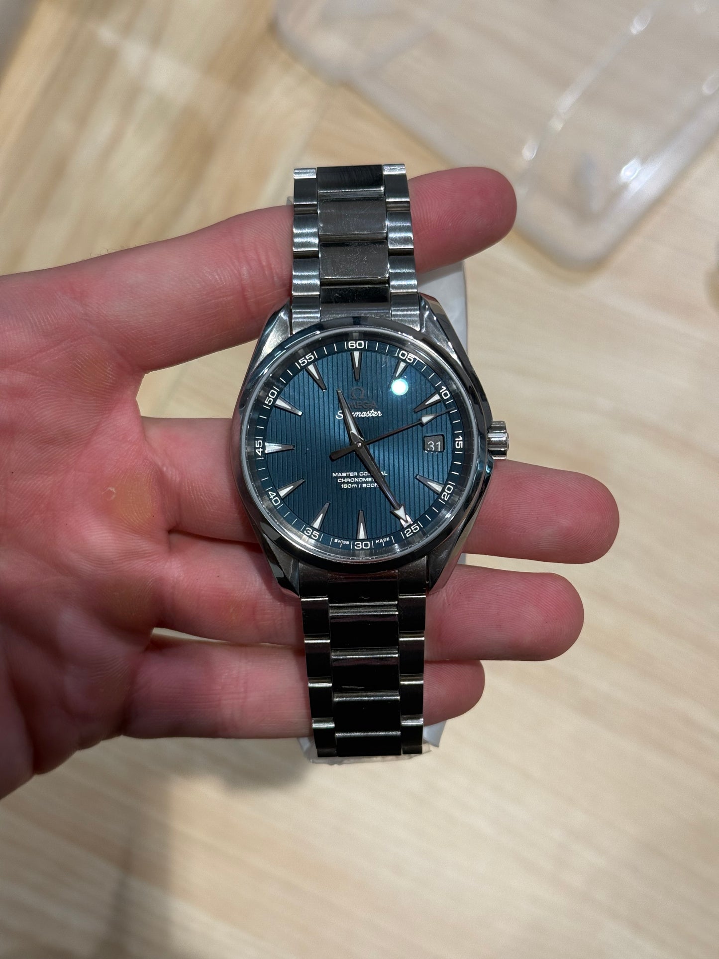 Omega Seamaster Aqua Terra 150M Blue Dial 231.10.42.21.03.003 Full Kit 2018