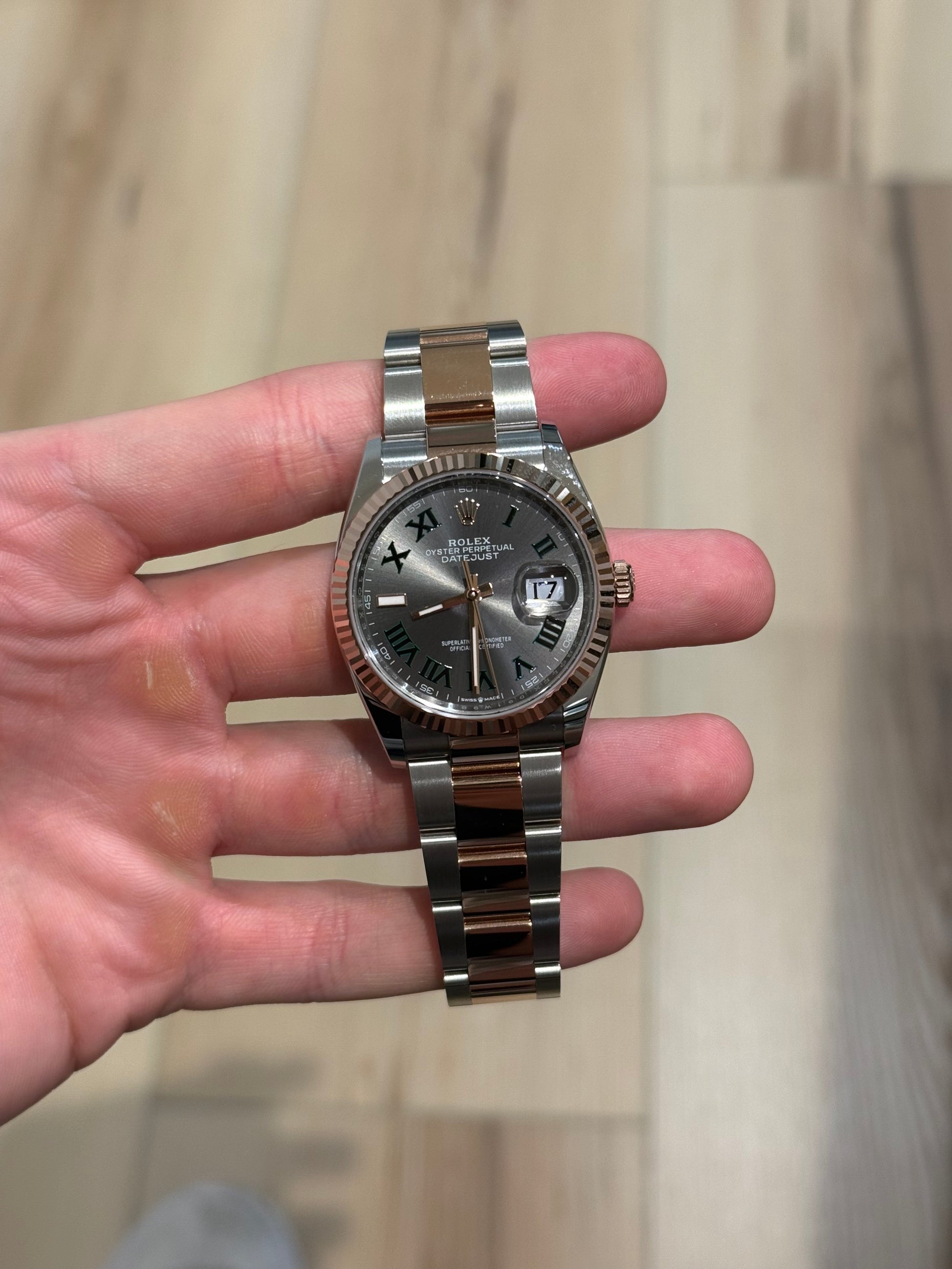 Rolex Datejust 36mm Wimbledon Dial Two Tone Oyster Bracelet 126331