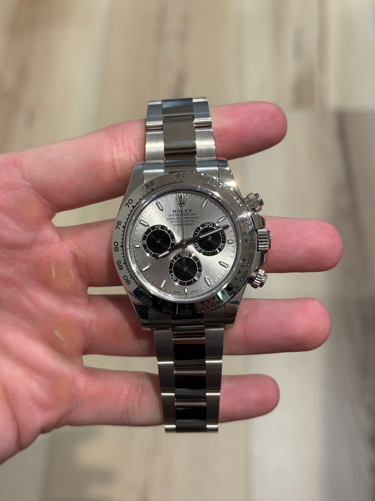 Rolex Daytona White Gold Silver Dial 126509 Box & Papers 2023