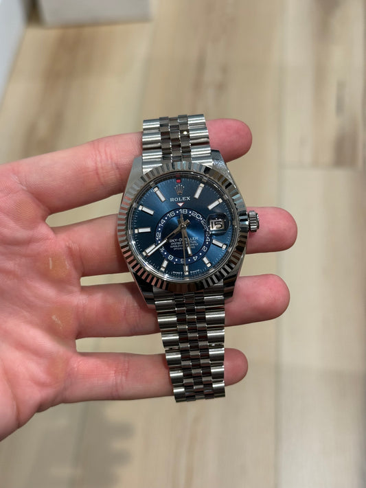 Rolex Skydweller Blue Dial Stainless Steel Jubilee Bracelet 336934 Box & Papers 2024