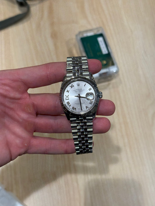 Rolex Datejust 36mm Silver Roman 6/9 Diamond Dial Jubilee Bracelet 126234 Box & Papers 2021