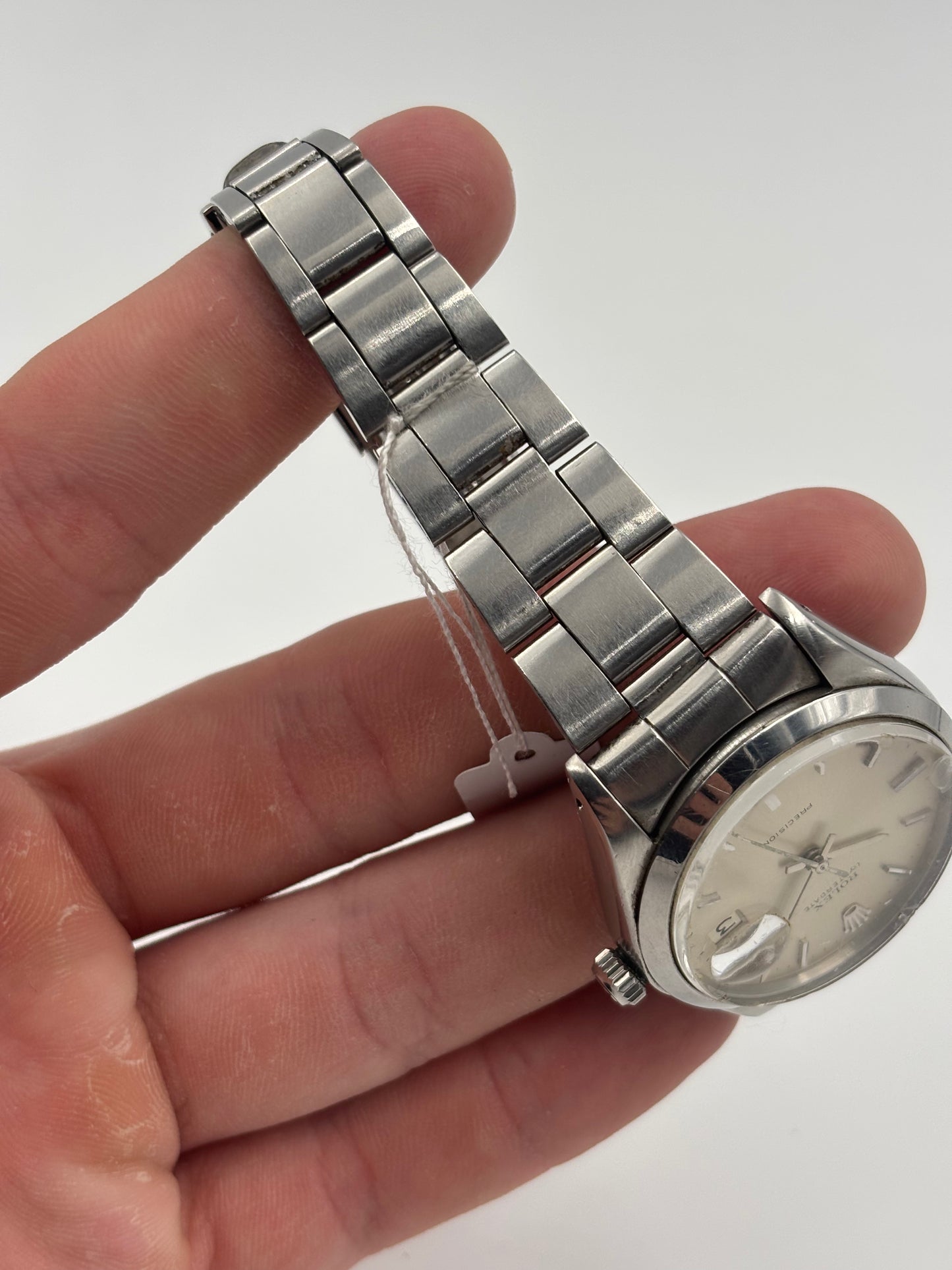 Rolex Oysterdate Precision 34mm Silver Dial Oyster Bracelet 6694