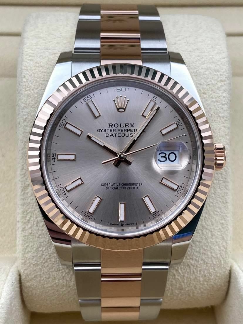 Rolex Datejust 41mm Fluted Sundust Dial Two Tone Oyster Bracelet 126331 Box & Papers 2024