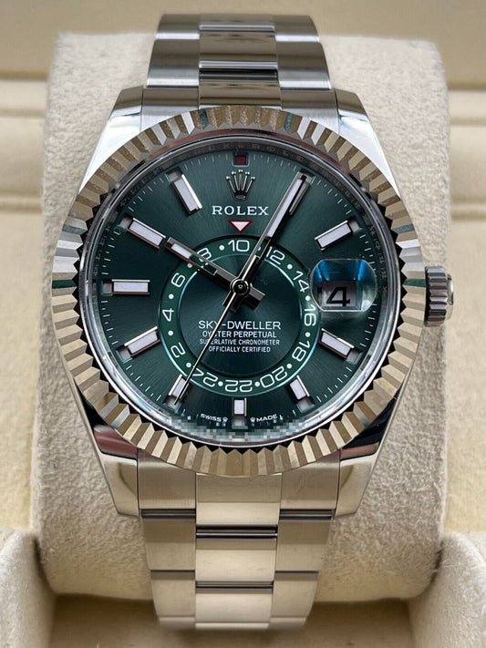 Rolex Skydweller Green Dial Stainless Steel Oyster Bracelet 336934 Box & Papers 2024