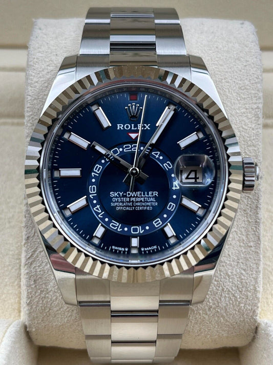 Rolex Skydweller Blue Dial Stainless Steel Oyster Bracelet 336934 Box & Papers 2024