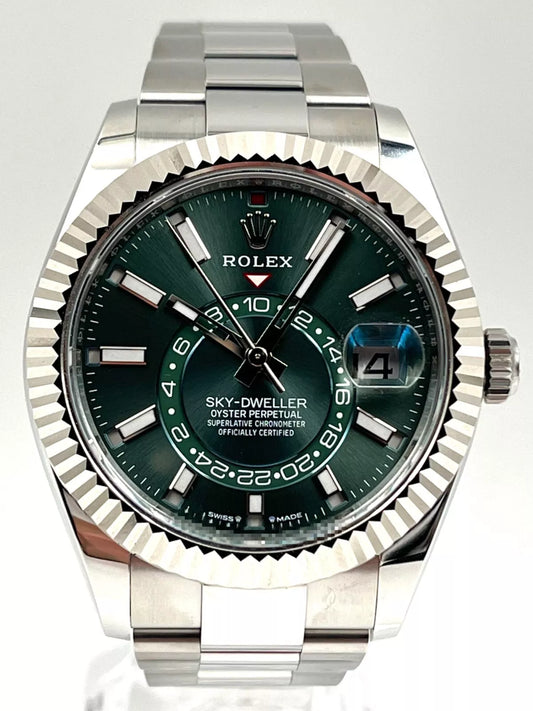 Rolex Sky-Dweller Green Dial Oyster Bracelet 336934 Box & Papers 2025