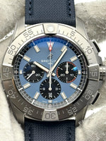 Breitling Super Avenger B01 Chronograph 46mm Blue Dial Leather Strap EB0148 Unworn 2025