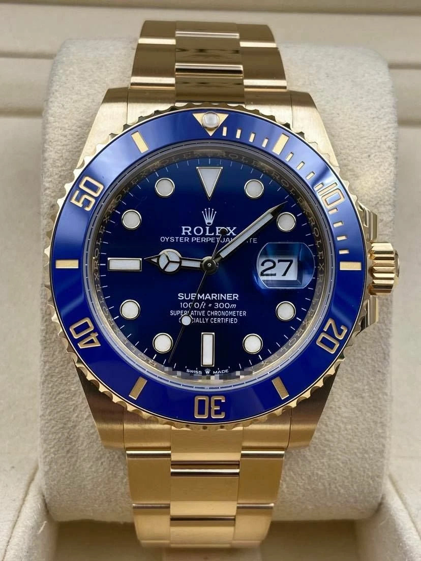 Rolex Submariner Date 41mm Yellow Gold Blue Dial 126618LB Box & Papers 2024