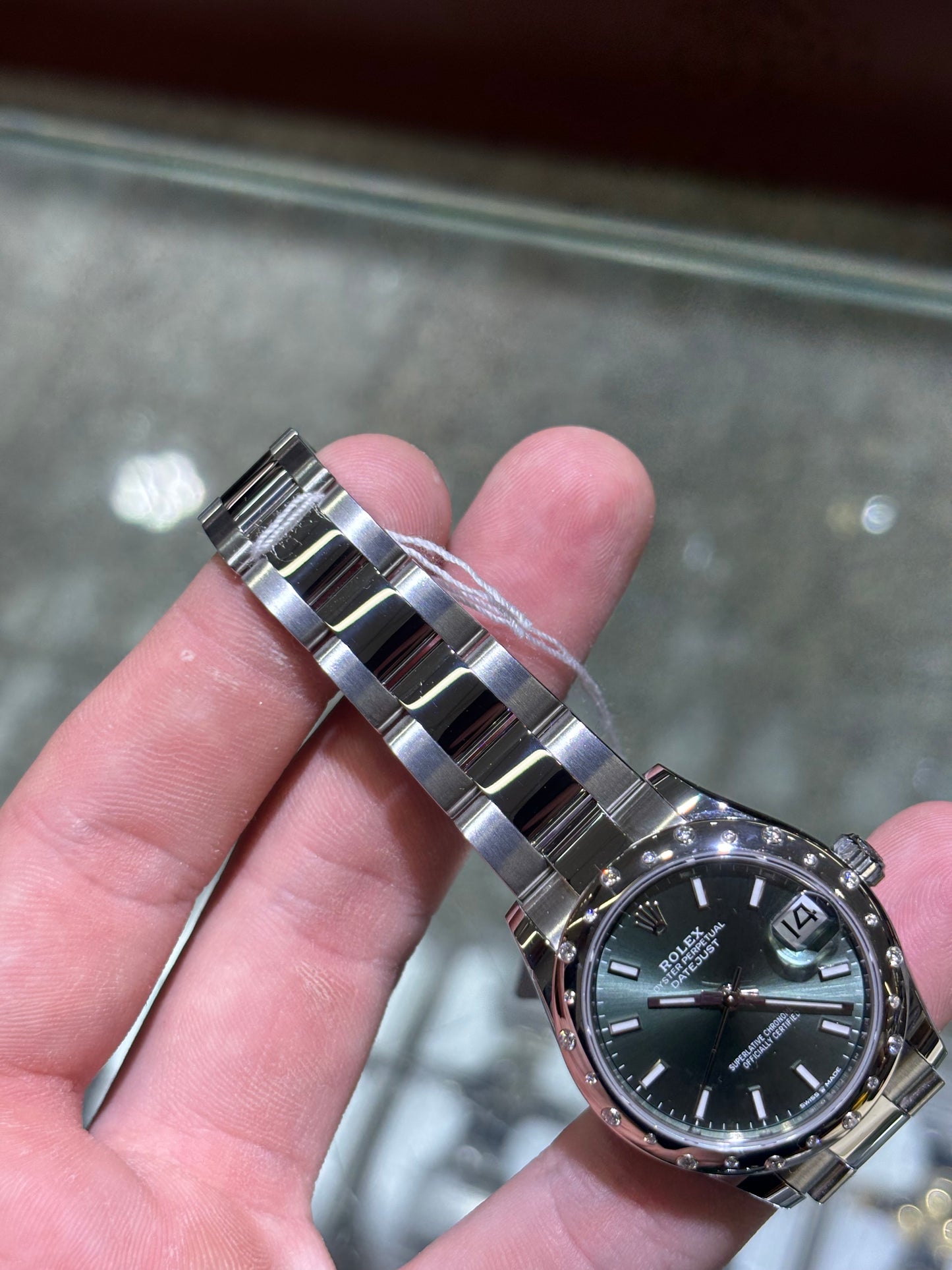 Rolex Datejust 31mm Mint Green Index Oyster Bracelet 278344RBR