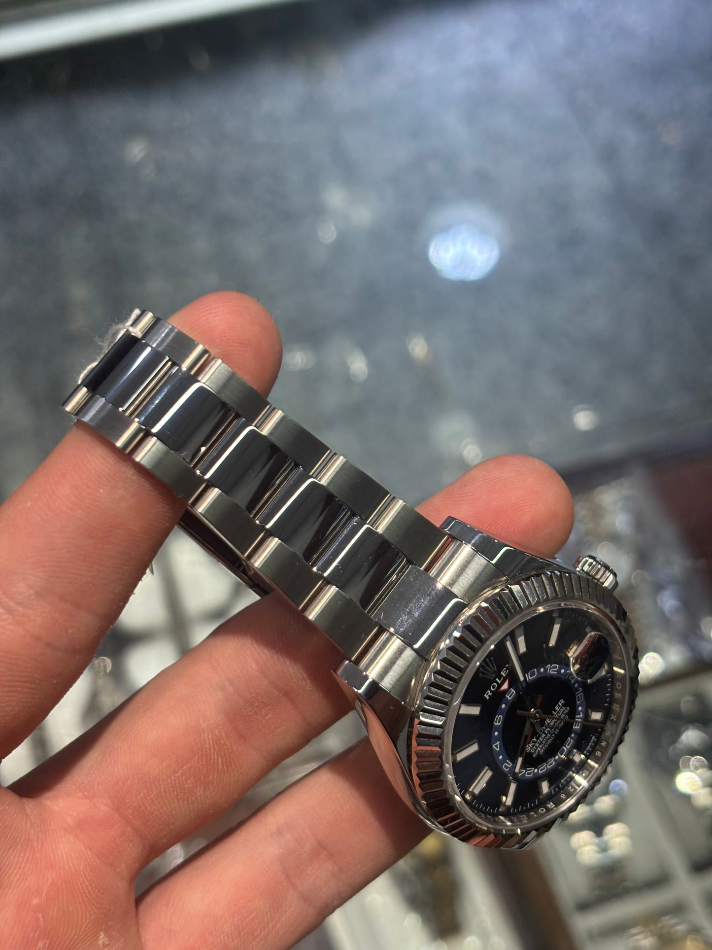 Rolex Skydweller Blue Index Stainless Steel Oyster Bracelet 336934 Papers 2023