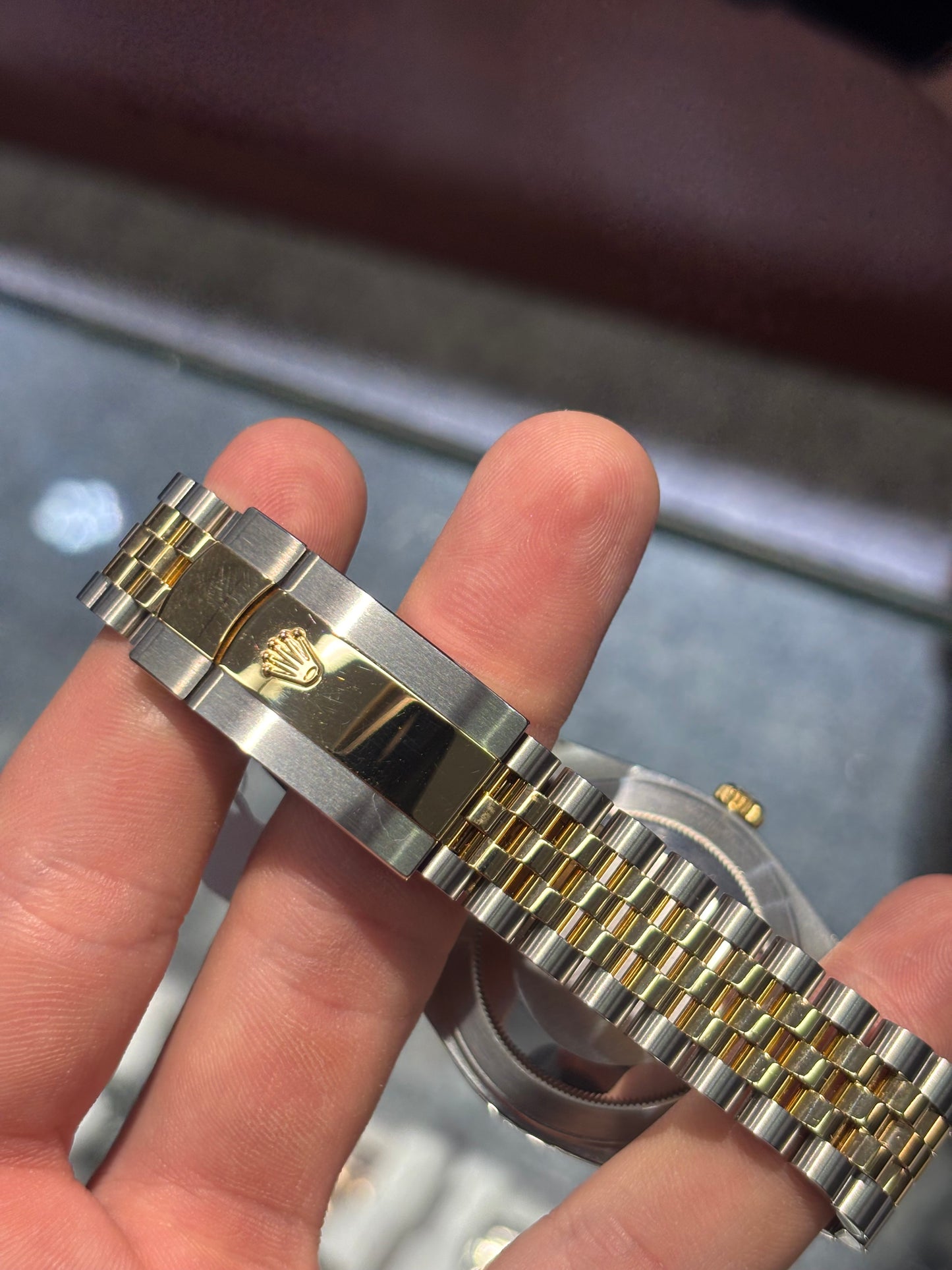 Rolex Datejust 41mm Champagne Diamond Fluted Jubilee Bracelet Box and Papers 126333