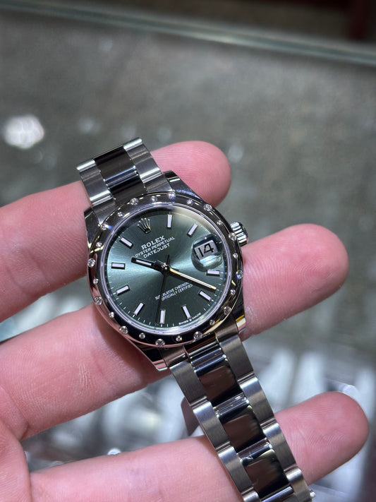 Rolex Datejust 31mm Mint Green Index Oyster Bracelet 278344RBR