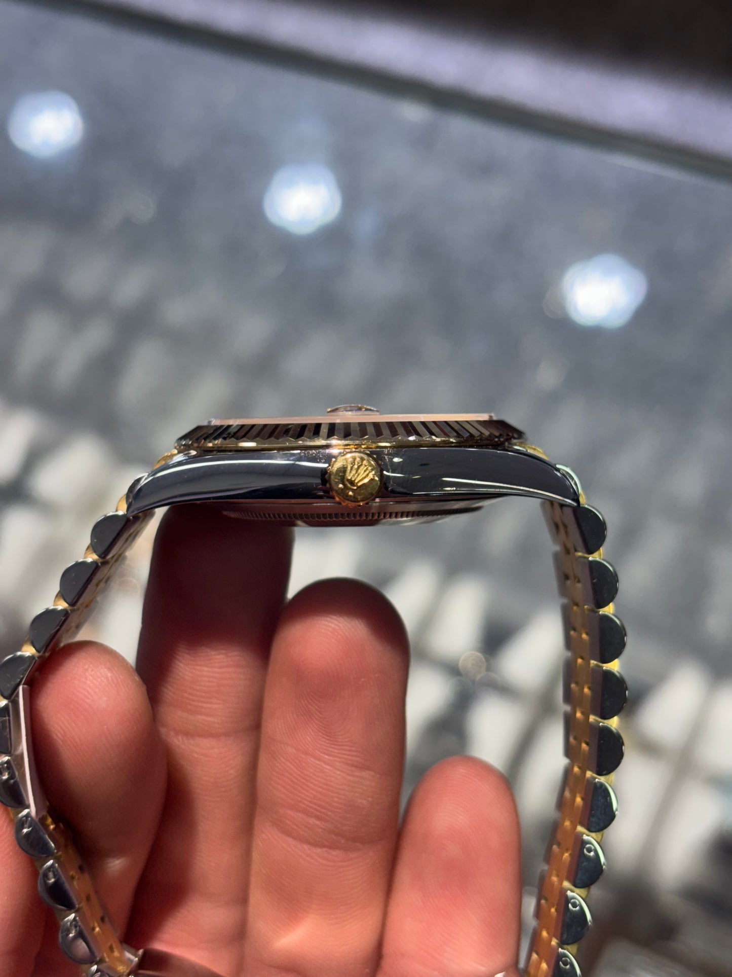 Rolex Datejust 41mm Champagne Diamond Fluted Jubilee Bracelet Box and Papers 126333