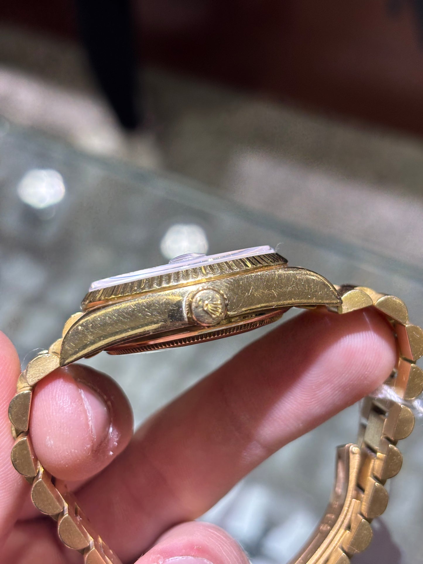 Rolex Day Date 36mm White Roman Jubilee Bracelet 18038