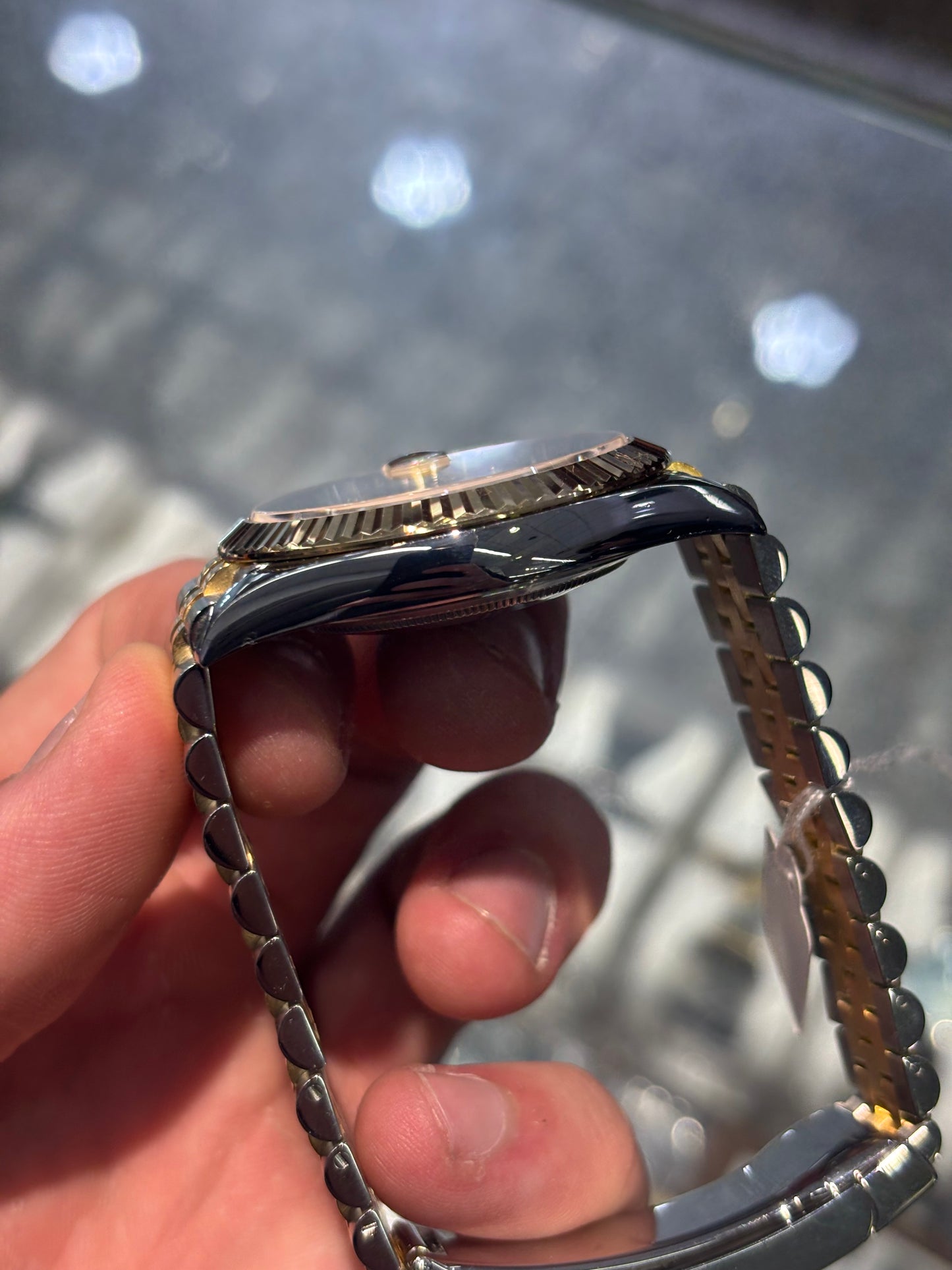 Rolex Datejust 41mm Champagne Diamond Fluted Jubilee Bracelet Box and Papers 126333