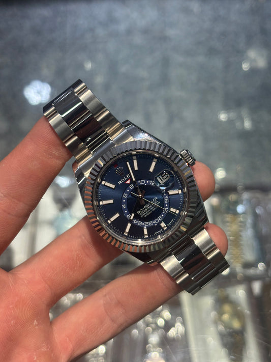 Rolex Skydweller Blue Index Stainless Steel Oyster Bracelet 336934 Papers 2023