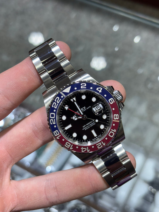 Rolex GMT-Master II Pepsi Oyster Bracelet 126710BLRO Papers 2024
